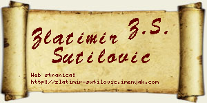 Zlatimir Šutilović vizit kartica